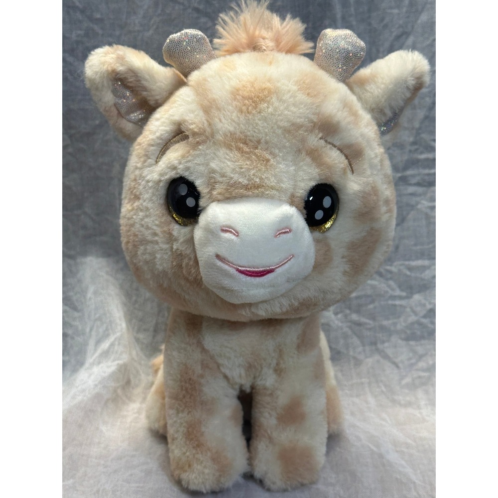 Russ KellyToy Lil Peepers Giraffe Plush Tan Spotted Glitter Eyes Stuffed Toy